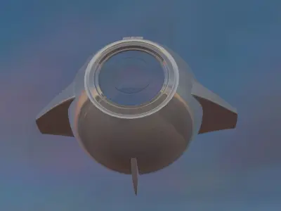 Sci fi orb Low-poly 3D model