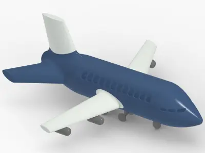 Stylish Aeroplane Toy 3D print model