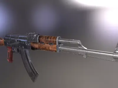 Modular AK-47 Rifle 3D model