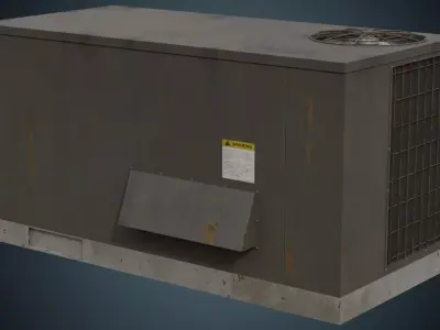 Rooftop AC Unit 5B Low-poly 3D model