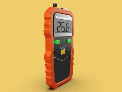 DIGITAL THERMOMETER LCD DISPLAY WIRELESS THERMOCOUPLE PEAK METER 3D model