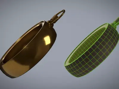 Game Ready Pristine Antique Brass Compass -  Low-poly 3D model
