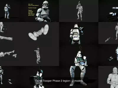 Clone Trooper Phase 2 legion 3D Model Pack purchase