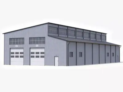 Industrial Building 49 PBR Low-poly 3D model
