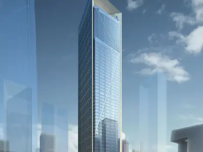 3Dmax fashion city commercial square building 344 3D model