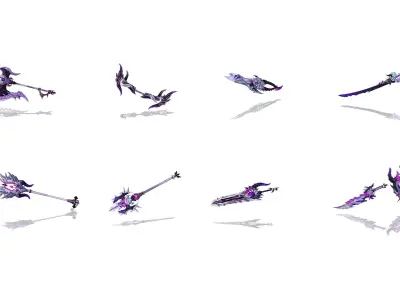 Corrupted Holy Weapons 3D Model Pack