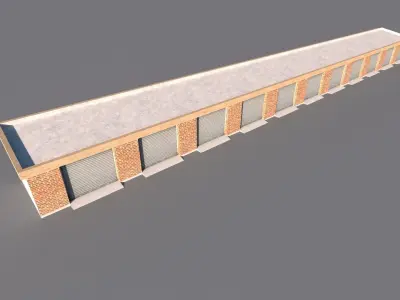 Garages 01 Low-poly 3D model