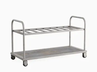 Steel Cart 02 Low-poly 3D model