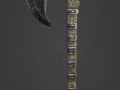 medieval battle axe 3D model