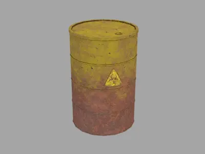 Old Rusty Metal Barrel Low-poly 3D model purchase
