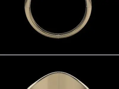 Dainty Halo Diamond Signet Ring Mix Sizes 3D print model