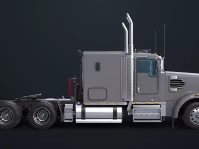 Heavy Truck Chassis 07 Generic Grey All PBR Unity UE Textures Low-poly 3D model
