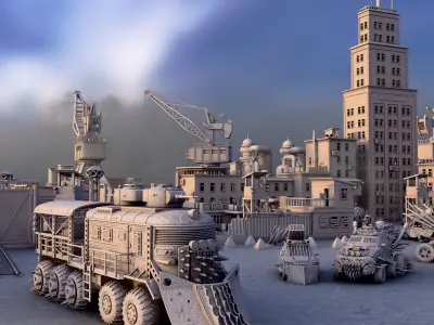 Sea port of the zombies 3D print model