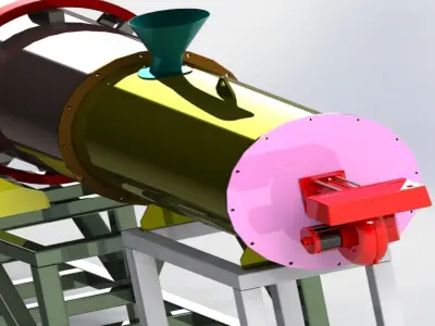vermiculite blast furnace and heat generator  3D model