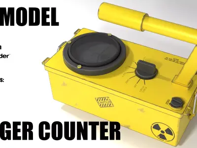 Geiger Counter Radiation Detector  3D model