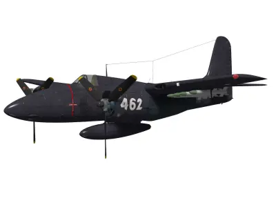 Grumman F7F Tigercat 3D model purchase
