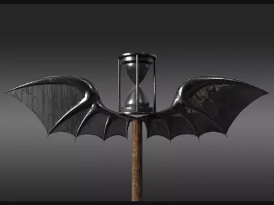 Plague Doctor Cane Low-poly 3D model