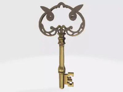 Low-poly key Low-poly 3D model