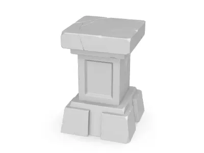 Stylized pedestal 3D model