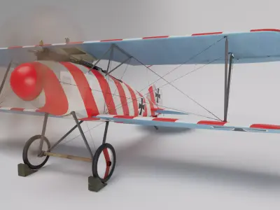 Albatros DIII WW1 Fighter Aircraft 3D Model 3D model