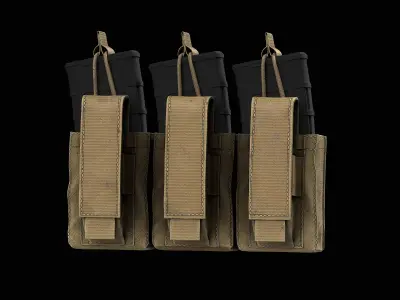Condor Triple M4 Kangaroo Mag Pouch Gen 2 Low-poly 3D model
