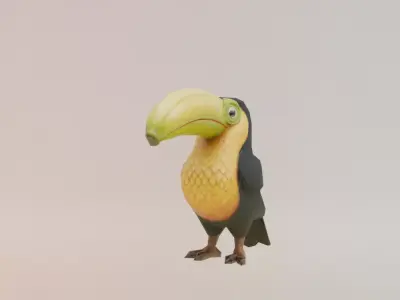 Tukanno Bananno Italian brainrot Low Poly Character Low-poly 3D model