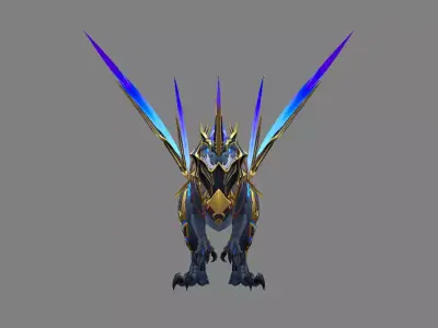 Mount - Dino Type 07 Low-poly 3D model
