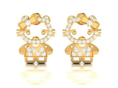 Women Diamond Earring 3D print model