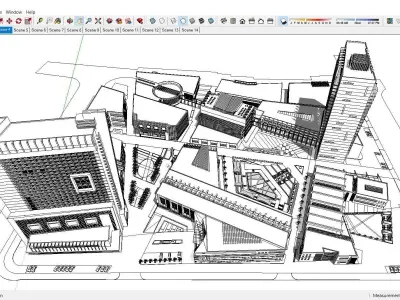 Sketchup Commercial Office Complex 258 3D model
