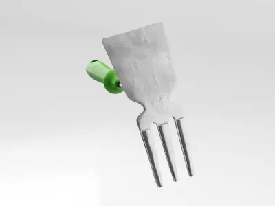 Gardening hoe  Low-poly 3D model