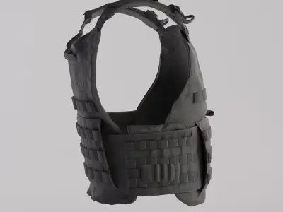 Tactical Bullet Proof Vest - PBR Lowpoly Game Ready Low-poly 3D model