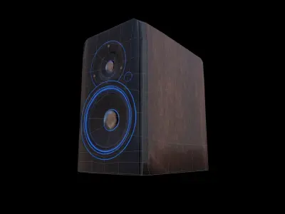 Audio Speaker Game ready model UE4 Free low-poly 3D model