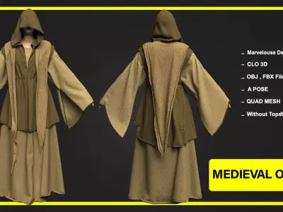 Medieval Cloak 3D model