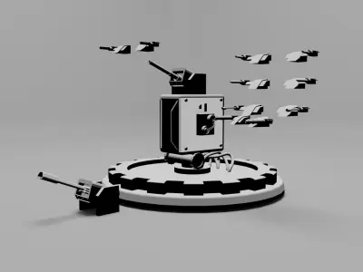 Cannon Military - 3d print model 3D print model purchase