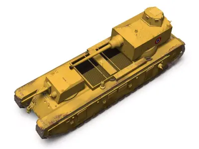 French super heavy tank FCM F1 3D model