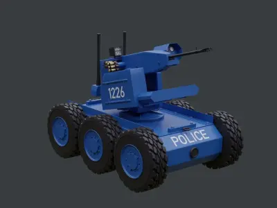 Armed Police Robot 3D model