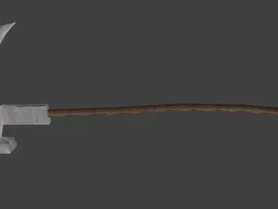 Low Poly Scythe Weapon Free low-poly 3D model