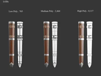 Medieval Collection Common Blades 3D Model Pack