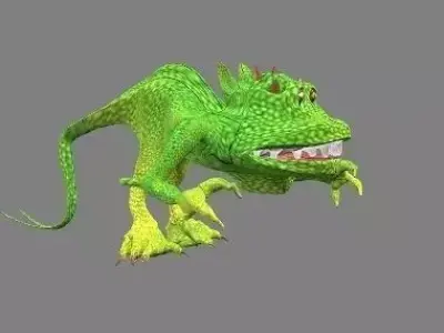 Dinosaur 1 animated lizard 3D model