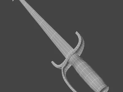 Fanged sword 3D model