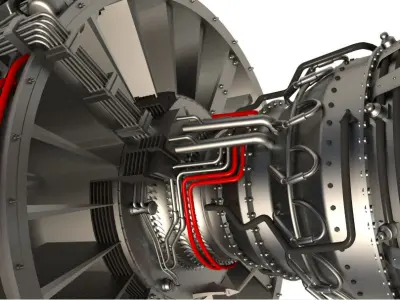 Aircraft engine 3D model from CGTrader