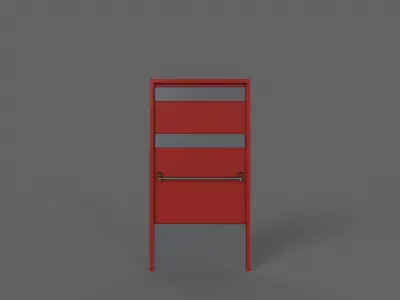 PBR Industrial Door B1 Low-poly 3D model
