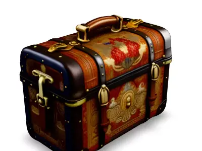 Antique Ornate Treasure Chest Low-poly 3D model