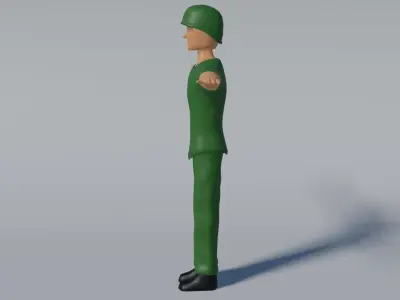 Soldier character for game ANIMATIONS INCLUDED Free 3D model
