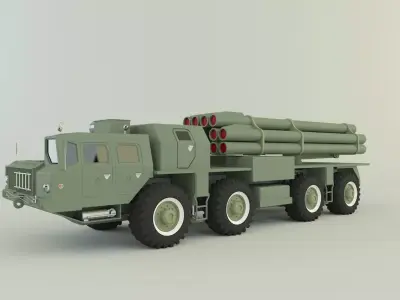 RZSO Smerch Russian Defense 3D model
