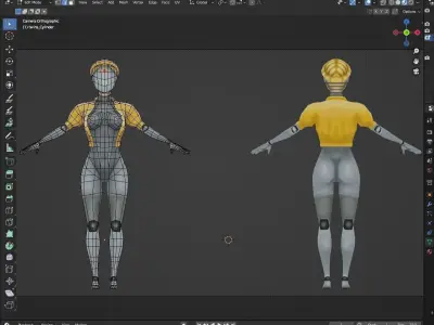 robot woman from Atomic heart Low-poly 3D model