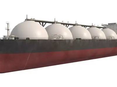 LNG Tanker Cargo Gas Carrier ship 3D model