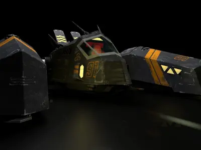 EXTERMINATOR armored vehicle with light Free 3D model