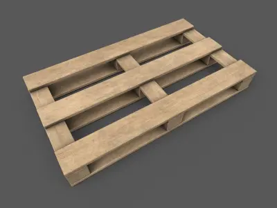  Pallet 02 Low-poly 3D model
