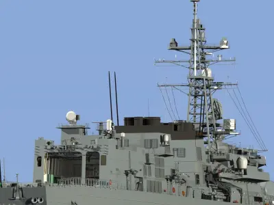 JMSDF Takanami class destroyer DD104 kirisame 3D model